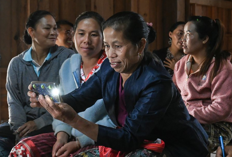 Women at a workshop, Laos